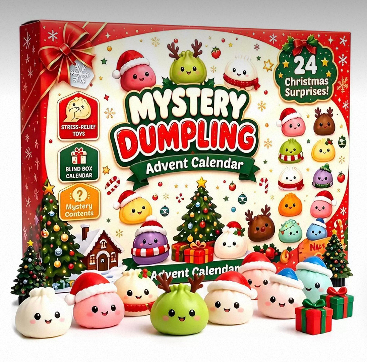 Mystery Dumpling Advent Calendar – 24 Christmas Surprises Blind Box